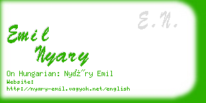 emil nyary business card